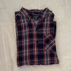 Boston Traders Blue and Red Checkered Flannel Mens Size Large